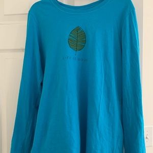 life is good blue long sleeve